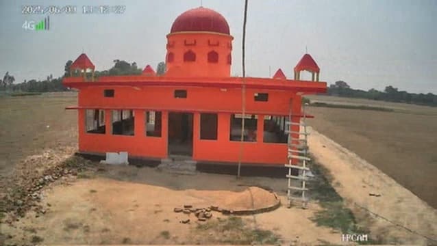 Temple building decoration